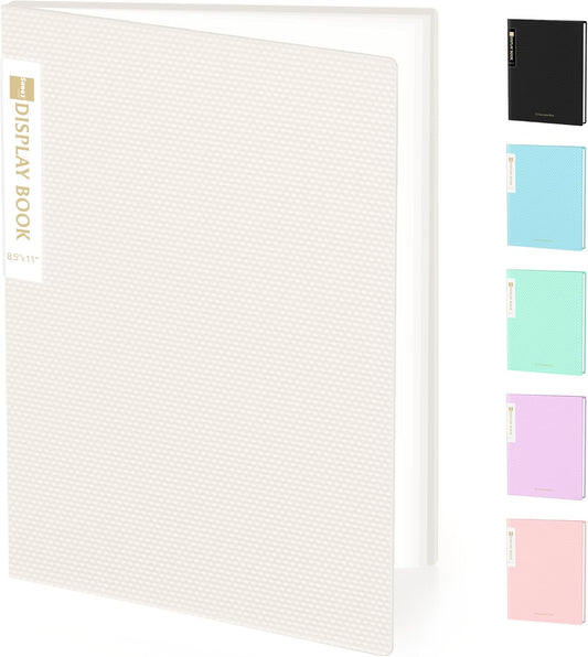 Sooez Binder with Plastic Sleeves 18-Pocket, Displays 36 Pages, 8.5x11 Presentation Folders with Clear Sheet Protectors, Art Portfolio Binder for Certificate & Office Project, Document Organizer