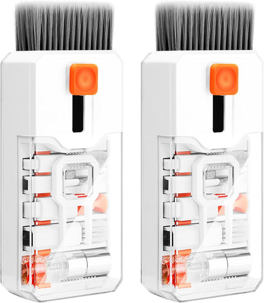 2 Pack Keyboard Cleaner Laptop Cleaning Kit, Computer Screen Cleaning Brush Tool x2, Multi-Function PC Electronic Cleaner Kit Spray x2 for iPad iPhone, Earbuds, Camera Monitor, All-in-one with Patent