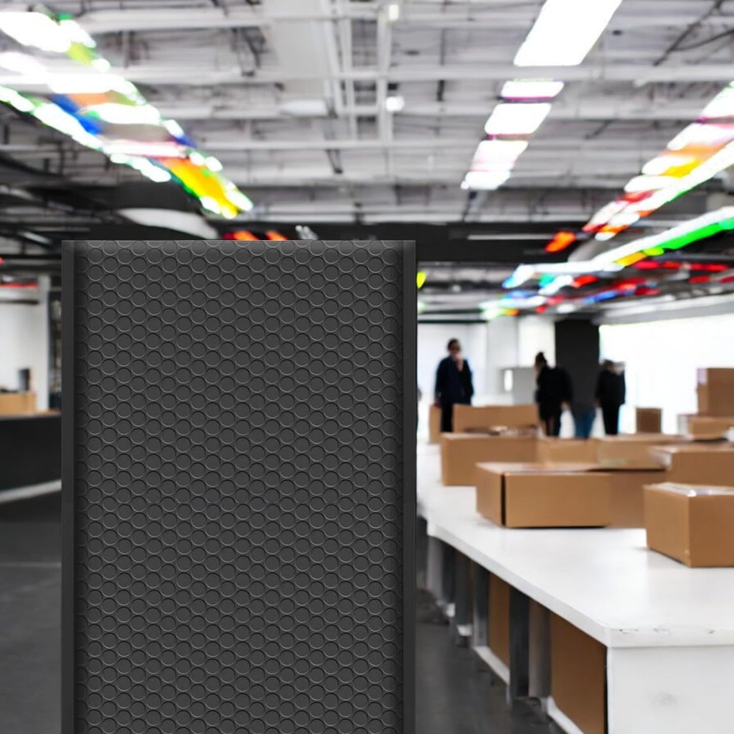 iMBAPrice 10.5x15.25 Inch Black Poly Bubble Mailers #5, 100-Pack – Large Self-Seal Padded Envelopes, Waterproof Shipping Mailers for Tablets, Electronics, Headphones & Gadgets