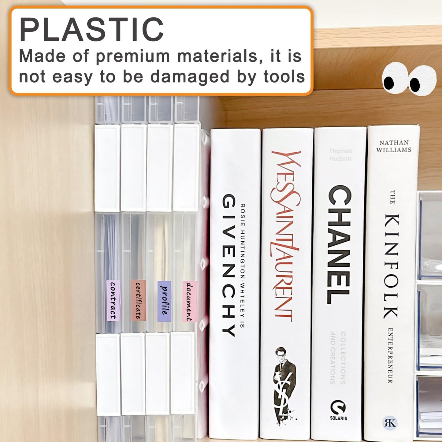 6 Pcs Clear A4 File Portable Project Case, Plastic Storage Box for 8.5" x 11" Letter Paper, Scrapbook Paper Storage Boxes Documents Magazines Holder