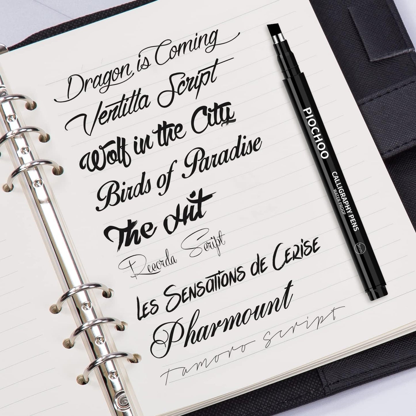 Calligraphy Pens,8 Size Calligraphy Pens for Writing,Brush Pens Calligraphy Set for Beginners, Hand Lettering Pens