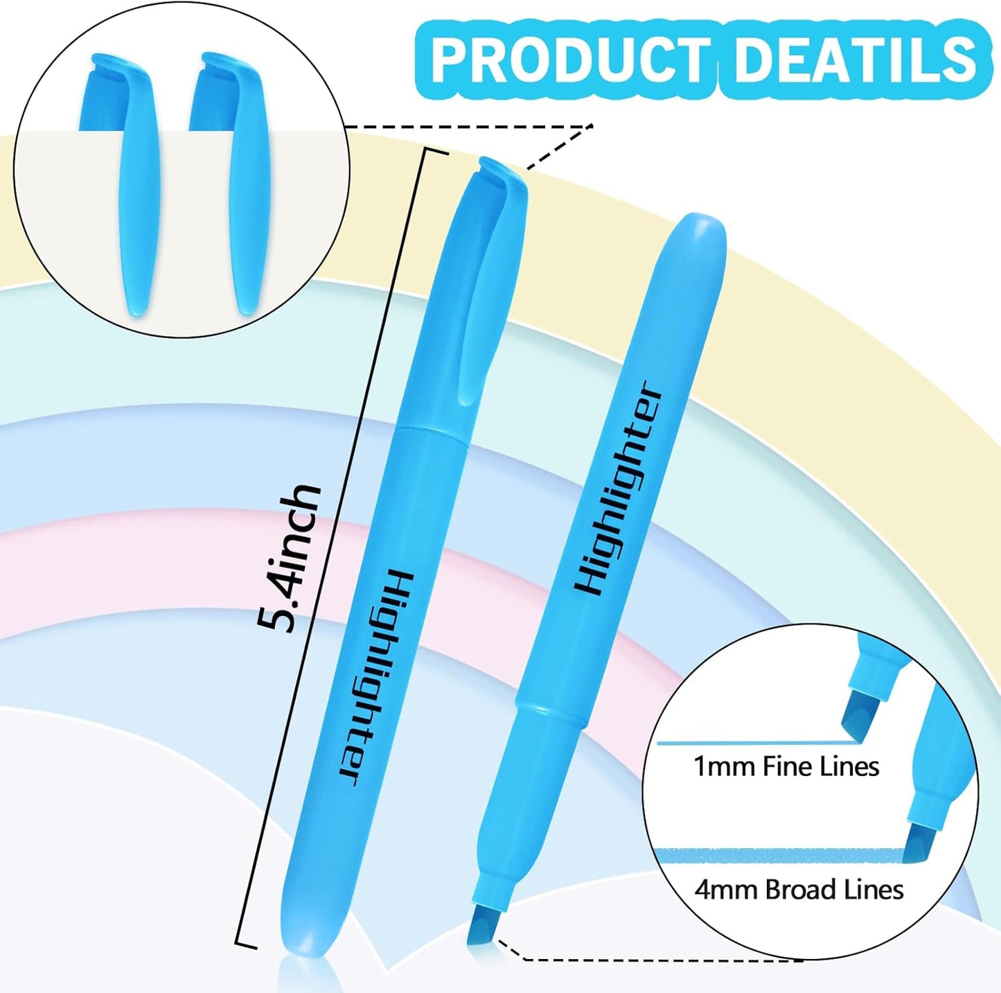 Highlighters, Chisel Tip Dry-Quickly Highlighter Markers, 216 Count-6 Assorted Colors Highlighters Bulk Pack for Adult Kids, Office Classroom Must Have, School Supplies for Teachers (2 Boxes of 108)