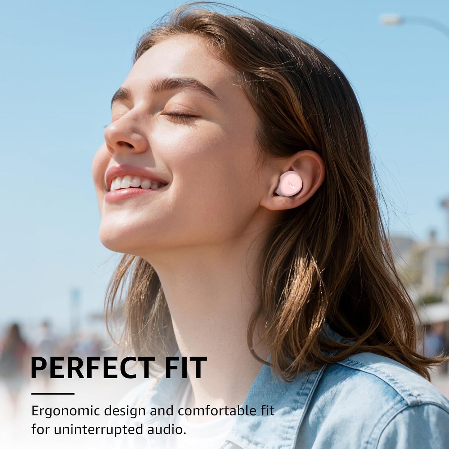 TOZO A1 Wireless Earbuds Bluetooth 5.3 Light Weight in Ear IPX5 Waterproof Headphones 2 Mic for AI Calls, Immersive Premium Sound Bass Headset with Charging Case, 32 Presets EQ Customization via App