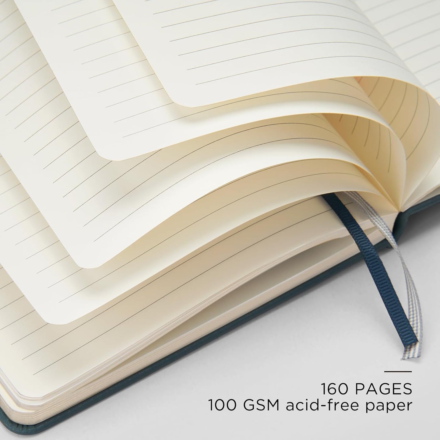 &And Per Se Lined Journal and Pen Set, A5 Leather Journal Stationery Set, 160 Pages 100GSM Thick Paper, Notebook Gift Set (Cyan)