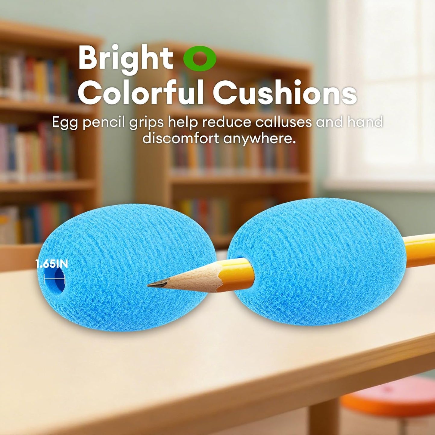 Pencil Grips for Kids Handwriting – 5 Pack 1oz Silicone Weighted Pencils for Kids with 5 Soft Foam Grip Holders – Handwriting Aid for Autism, ADHD, Tremors & Fine Motor Skills