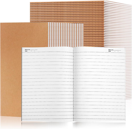 30PCS A5 Lined Composition Notebooks Bulk, 8.3x5.5 Inches Lined Paper Journaling Notebooks, 60 Pages Lined Kraft Notebook Set for Work, School, Student,Kids and Writing