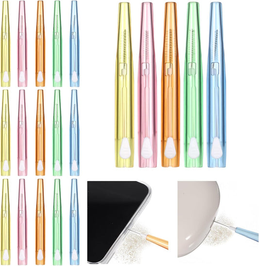 5 Colors Phone Speaker Cleaning Kit, 20 Pack Anti-Clogging Mini Nylon Cleaner Brushes, Multifunction Speaker Port Cleaner for 17 Pro Max Charging Port, Speaker, Earphone, Tablet, Camera, Keyboard
