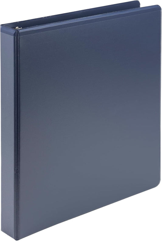 Samsill Plant-Based 1 Inch Durable D-Ring, Made in USA, View Binder, Eco-Friendly, USDA Certified Biobased, Single, Indigo