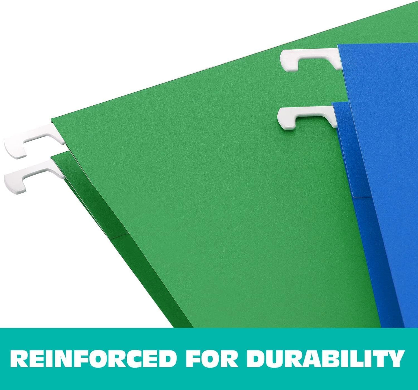 HERKKA Hanging File Folders, 30 Pack Letter Size Reinforced Hanging Folders, Designed for Bulky Files, Medical Charts, Filing Cabinet, Adjustable Tabs, Assorted Colors