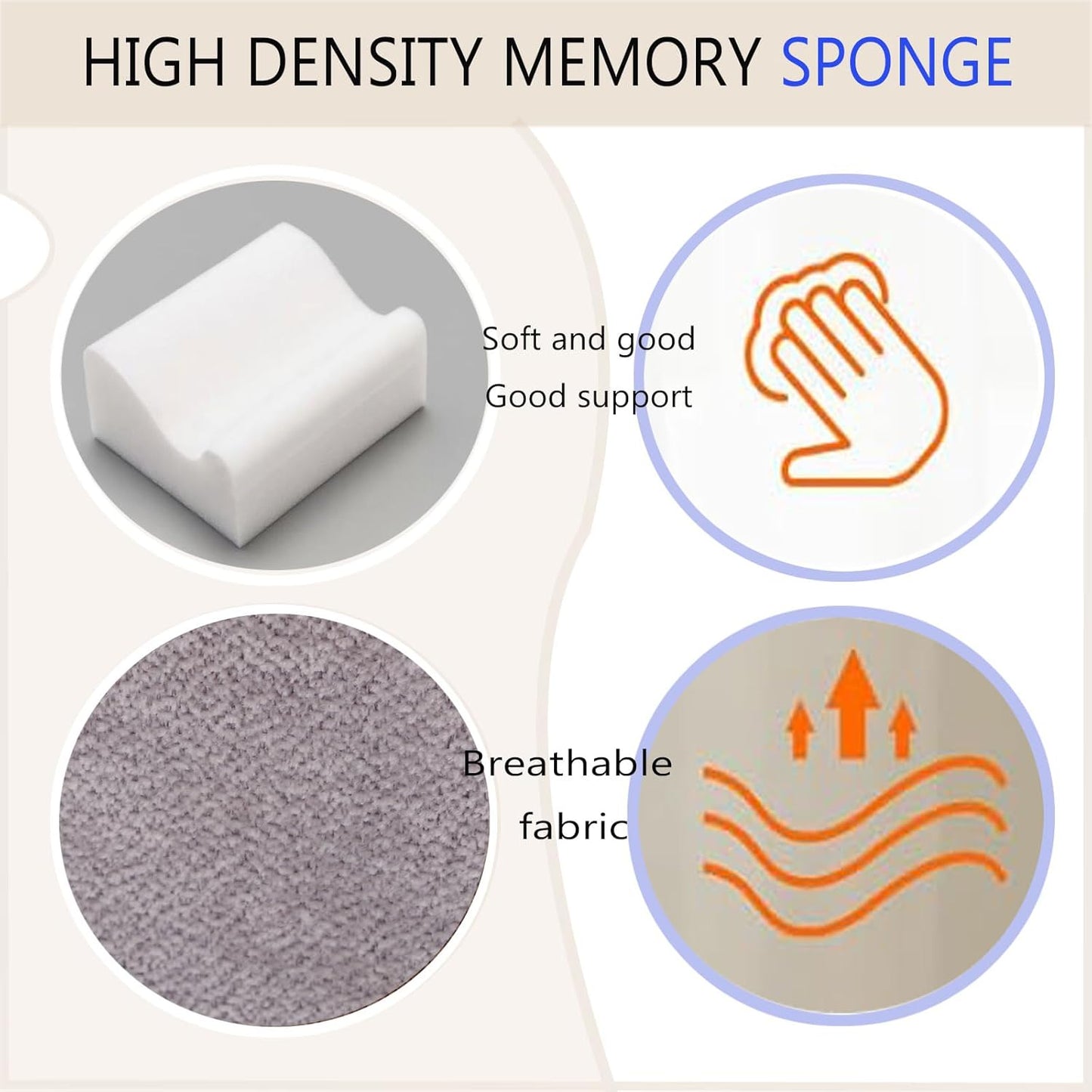 Foot Rest for Under Desk at Work, Ergonomic Under Desk Footrest with Washable Cover, Memory Foam Foot Stool for Office Chair & Gaming Chair, Back & Hip Pain Relief, Light Grey