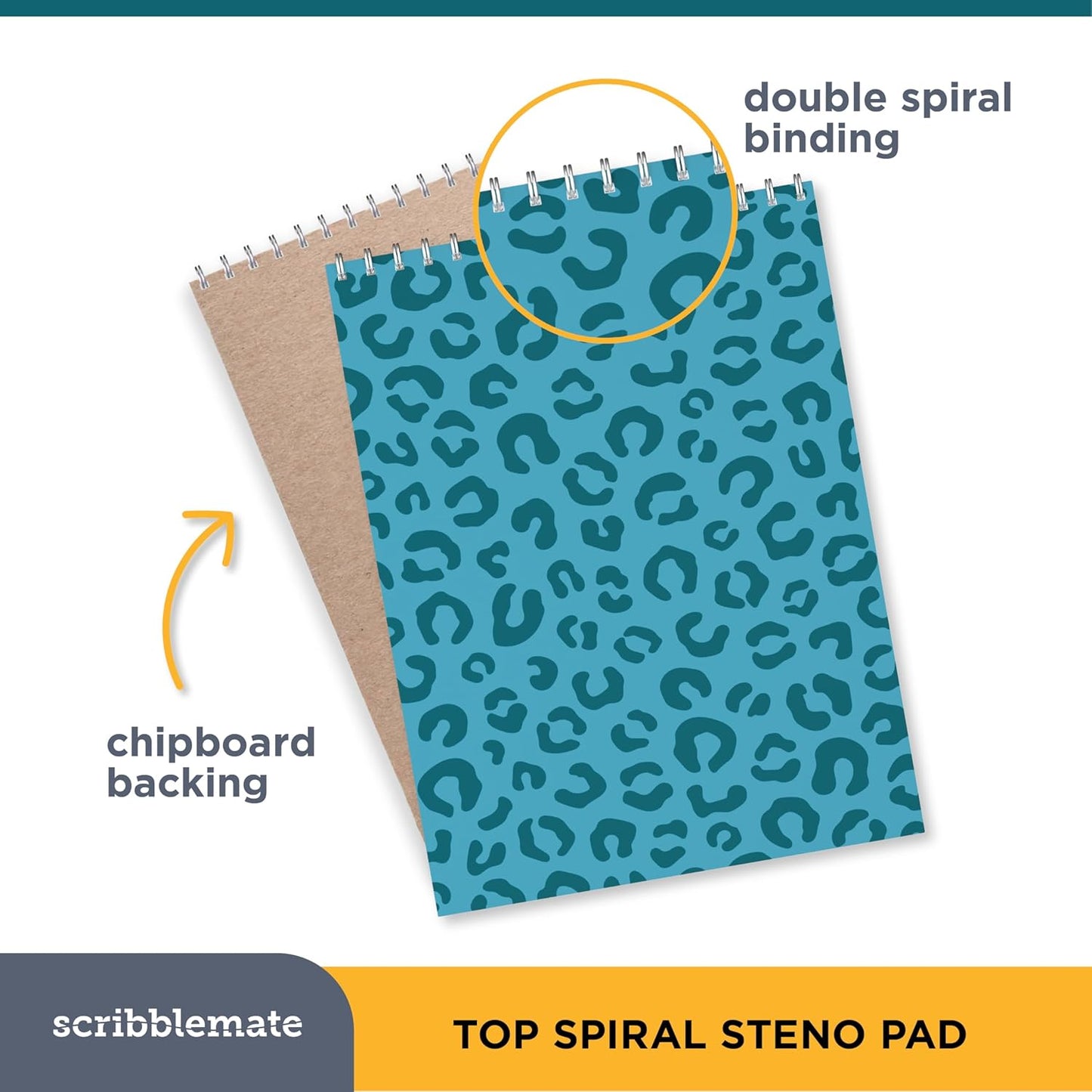 Steno Pads Spiral 6x9 Assorted Colors Notebooks for Work, 80 Sheets Top Spiral Notepad Stenographer Steno Books (48 Pack, Bold Colors)