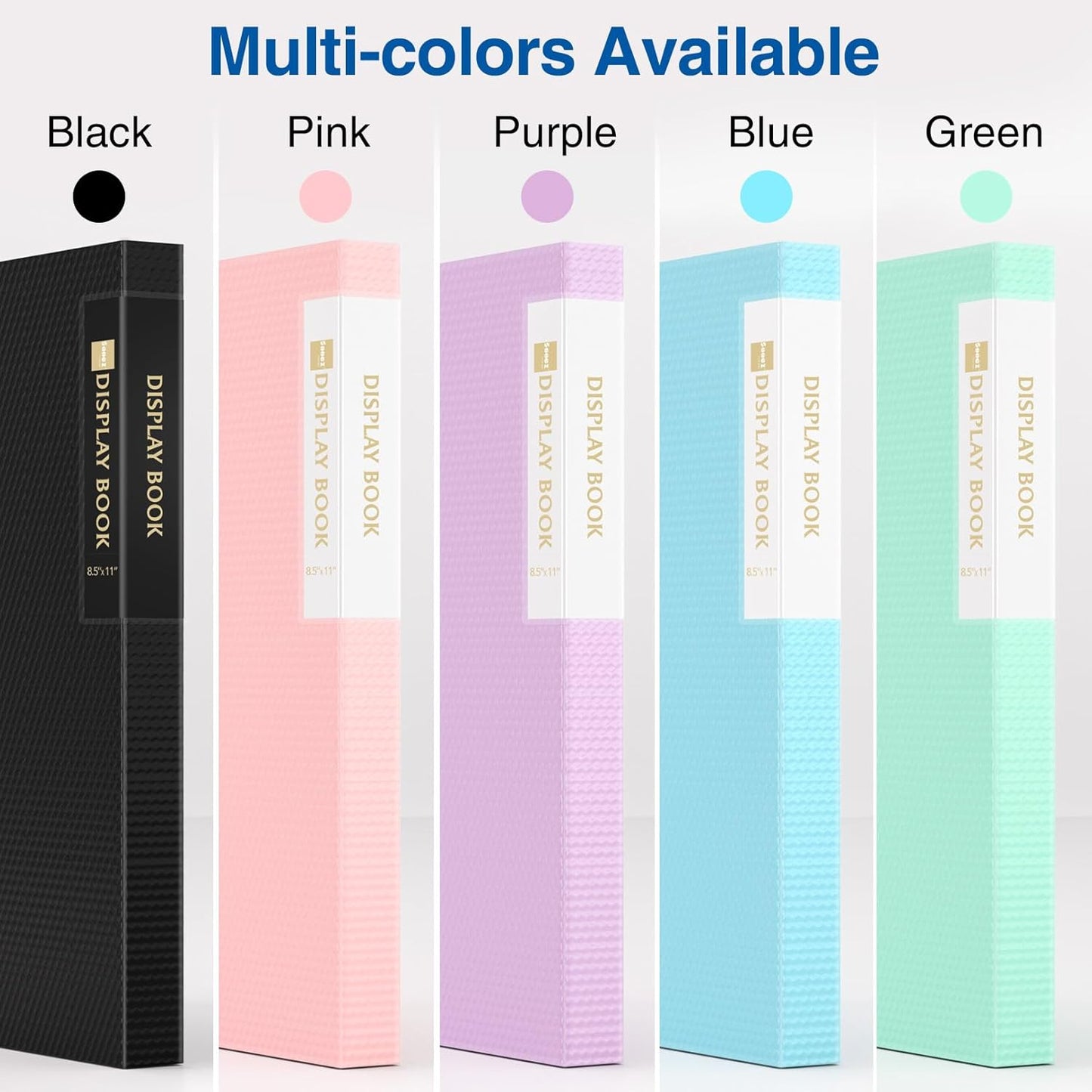 Sooez Binder with Plastic Sleeves 30-Pocket, Displays 60 Pages, 8.5x11 Presentation Folders with Clear Sheet Protectors, Art Portfolio Binder for Certificate & Office Project, Document Organizer