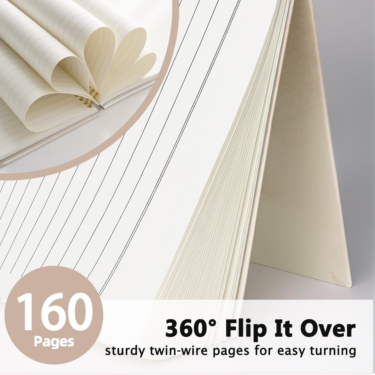 Cute Floral Elephant Notebook Journal for Kids, Elephant Gifts Notebooks for Women, Animal Lover Gifts Journal, Watercolor Baby Wild Animal Hardcover Spiral Notebook 5.5x8.3 Inch