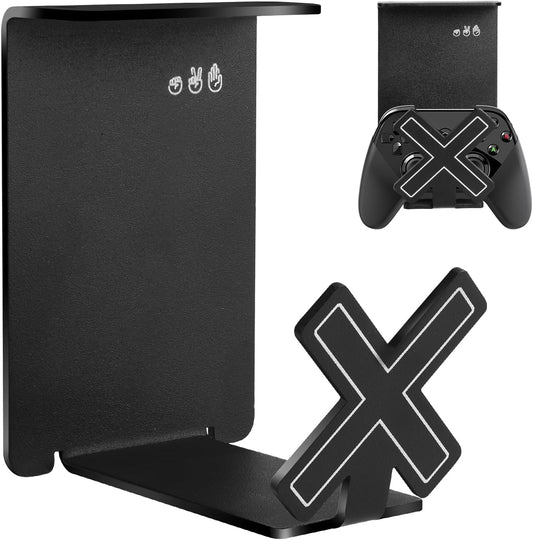 HC128 Headphone Holder Hanger for Desk, Include Adhesive Strips, Universal Headset Stand for PS4/PS5/Xbox/PC/Mac/Headphones Game Controller Hanger (X Shaped)