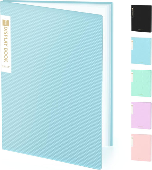 Sooez Binder with Plastic Sleeves 30-Pocket, Displays 60 Pages, 8.5x11 Presentation Folders with Clear Sheet Protectors, Art Portfolio Binder for Certificate & Office Project, Document Organizer