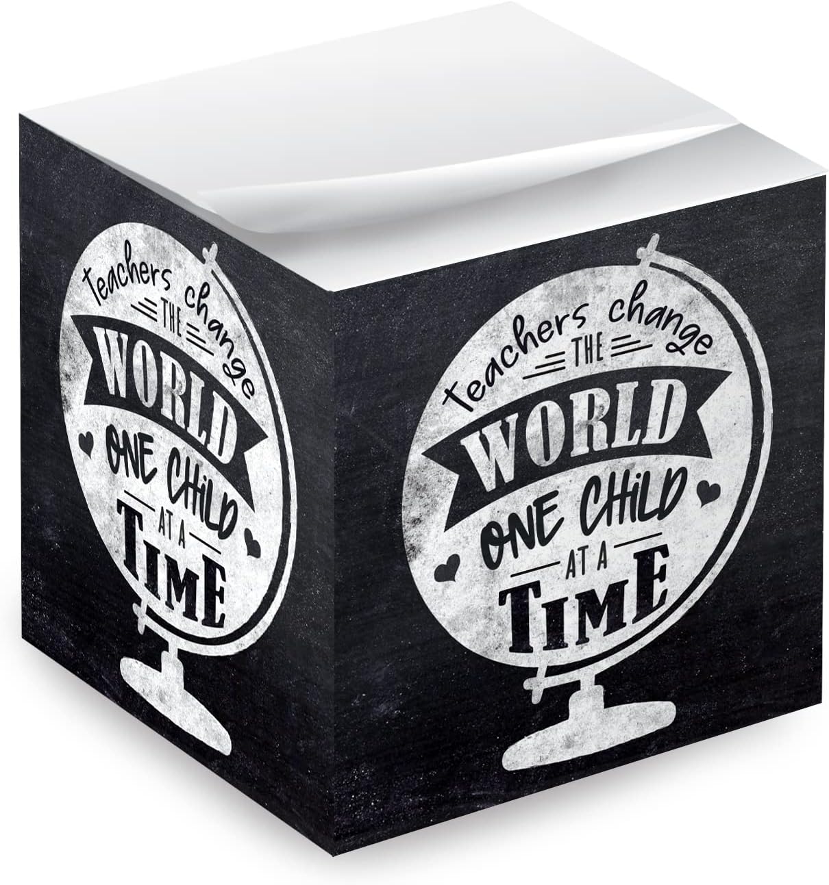 Inspirational Teacher Sticky Note Cube / 600 Sheets / 2.75" Memo Block Printed on 4 Sides/Educator Empowering Messages/Made in USA