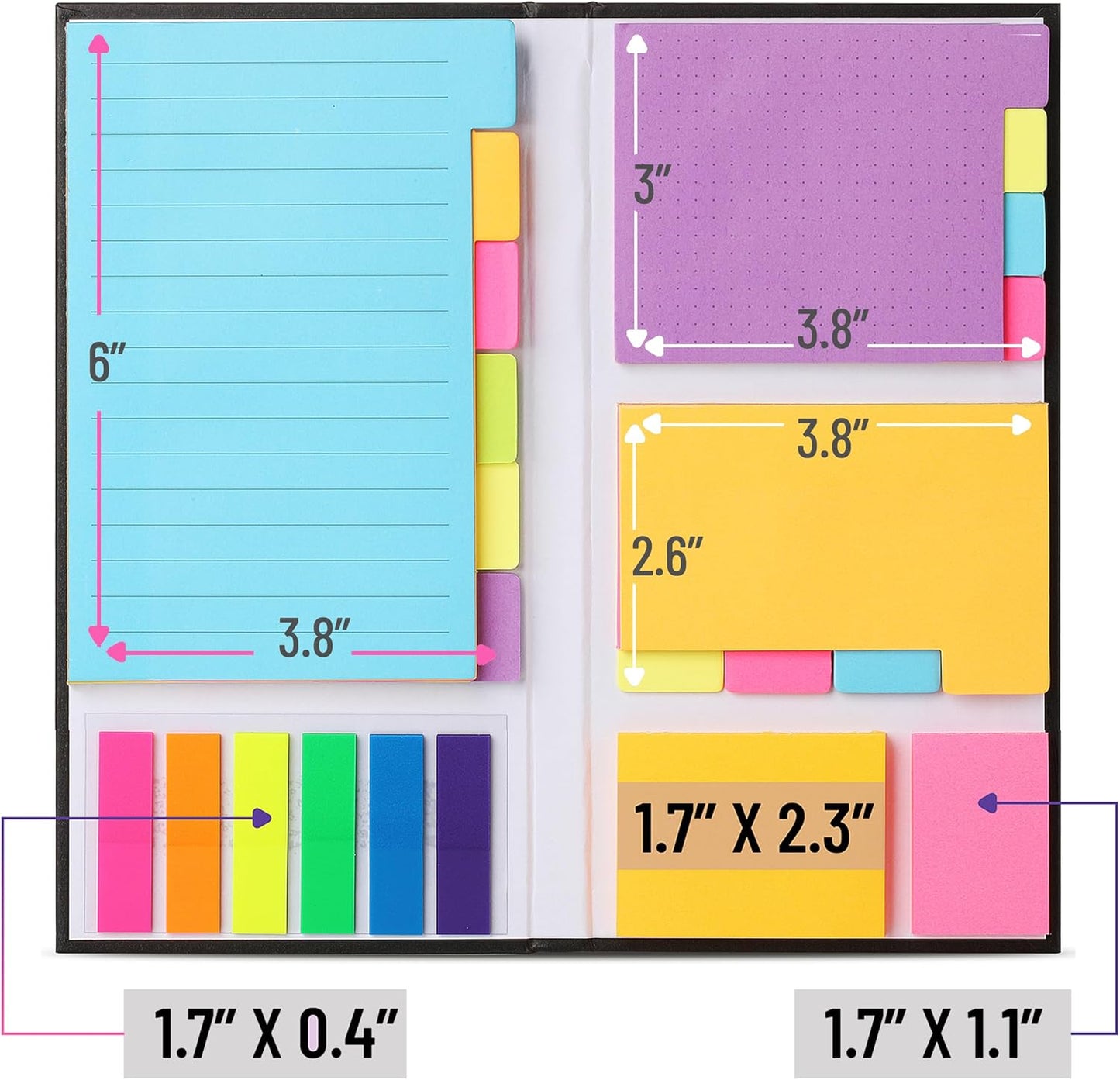 Mr. Pen- Sticky Notes Set, 410 Pack, School Supplies, Office Supplies, Planner Sticky Note Dividers Tabs, Book Notes