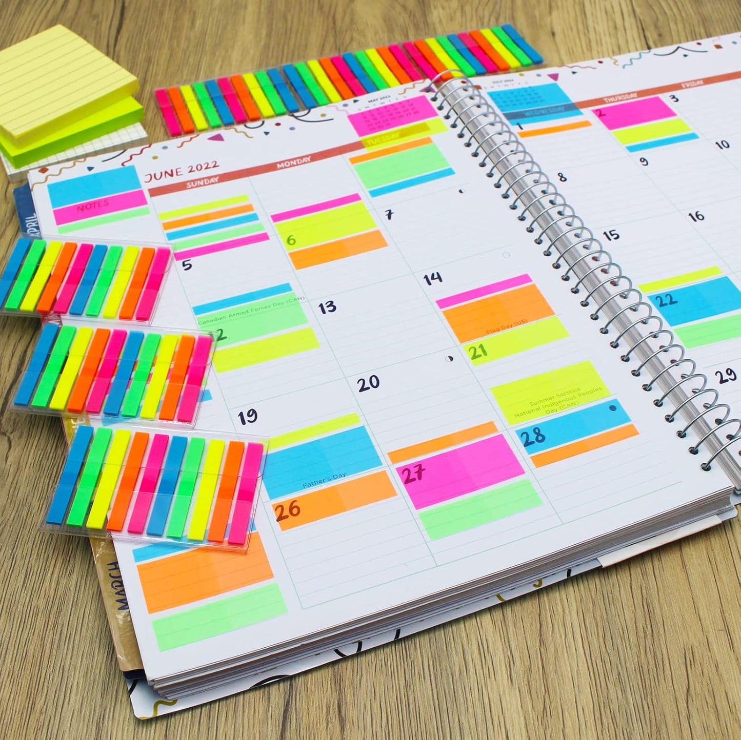 Thin Page Flags Markers Assorted Color, 1200 Pages Total, 0.24x1.73 Inch Standard Flag Tabs, Easy to Post, 6 On-The-Go Dispensers/Combo Pack