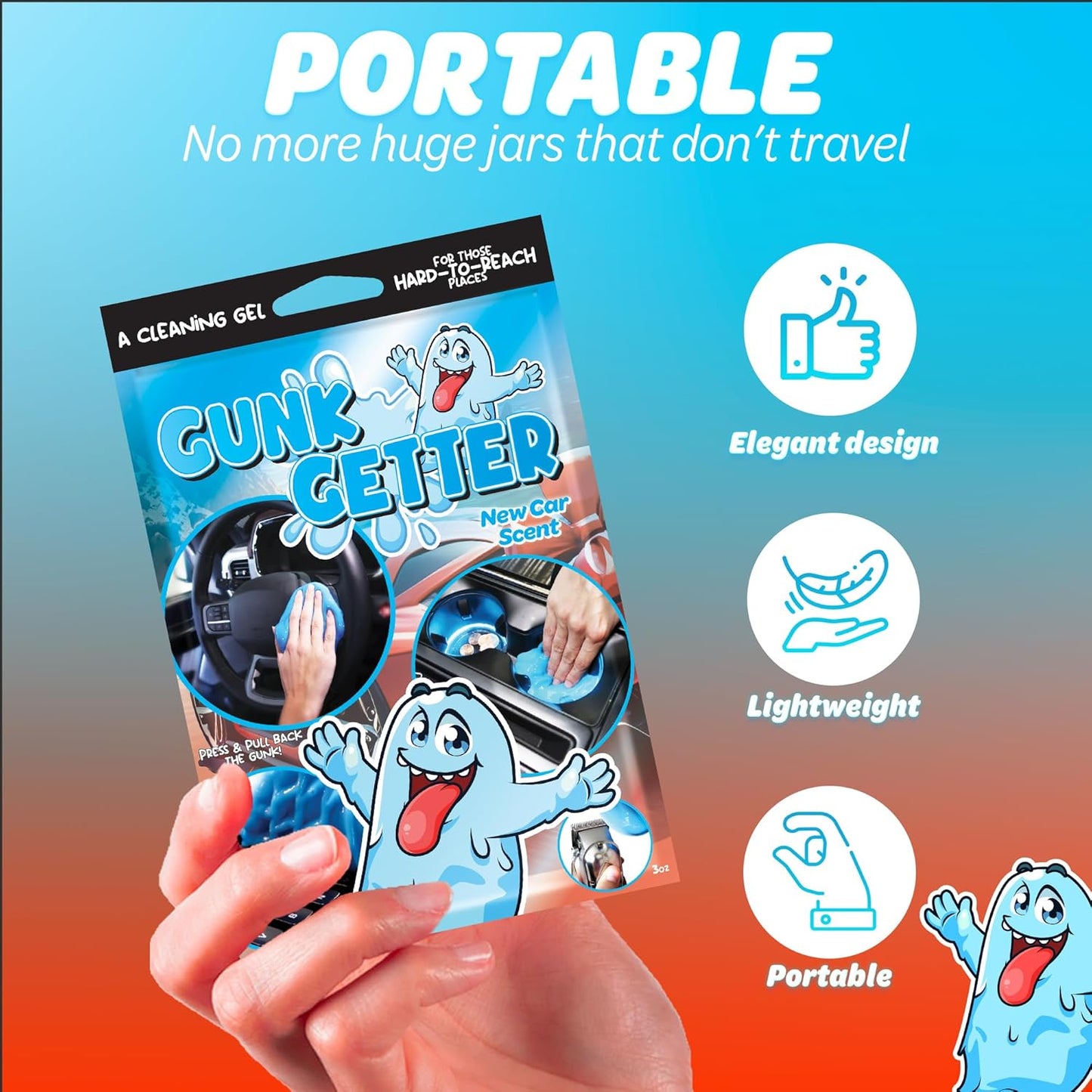 Cleaning Gel for Those Hard to Reach Places, Automotive Cup Holder Electronic Keyboard Office, Slime Gel Cleaner Dust Crumb Removal (New Car, 12 Pack)