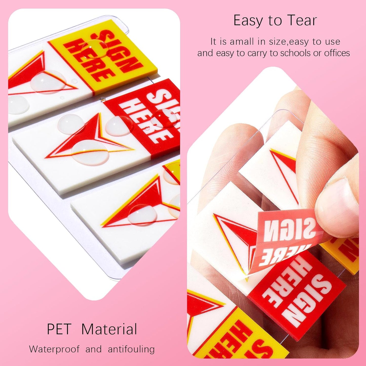 Sign Here Index Marker, Assorted Colors Sign Here Tabs Sign Post Here Index, Flags Vital Signs Sticky Notes for documents notebooks Contracts, Books,Files or Notary Supplies