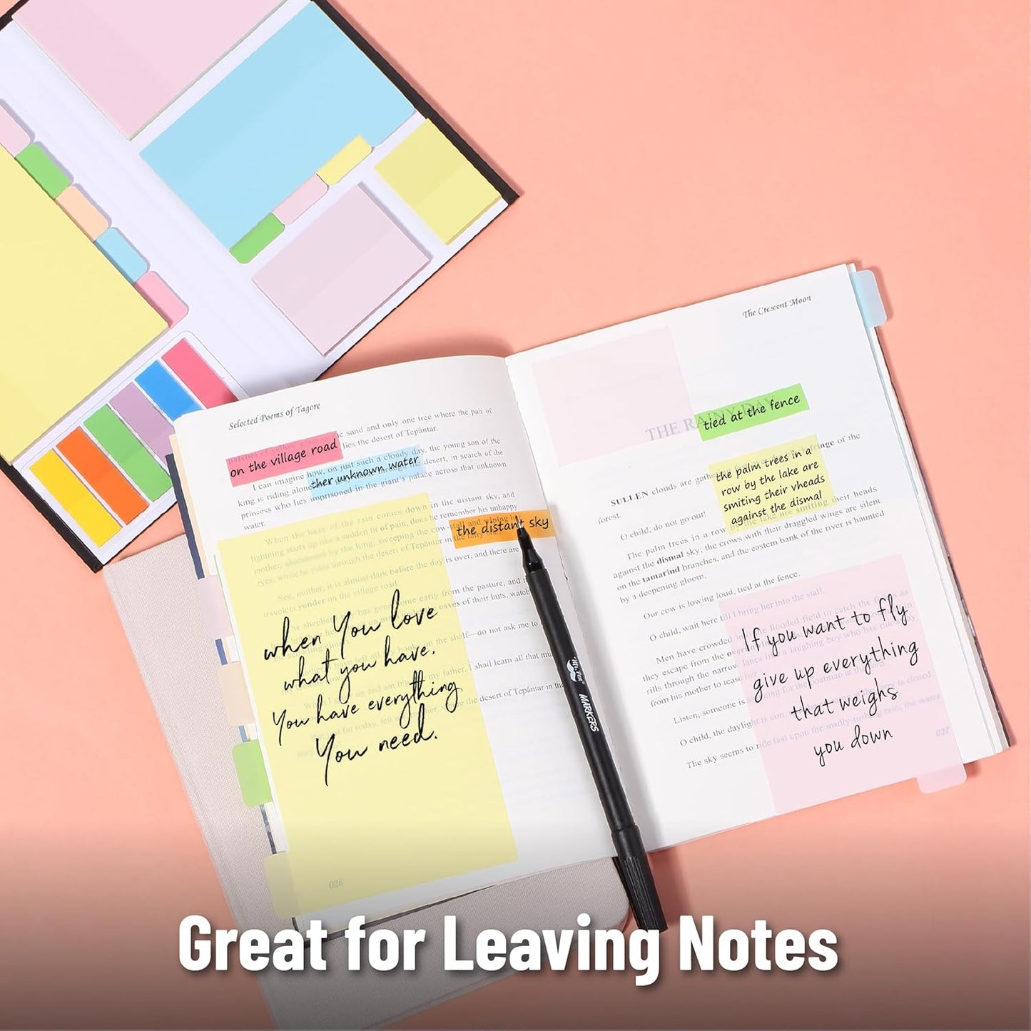 Mr. Pen- Sticky Note Set, 380 Pack, Pastel Colors, Transparent Sticky Notes Tabs, Divider, Christmas Gift