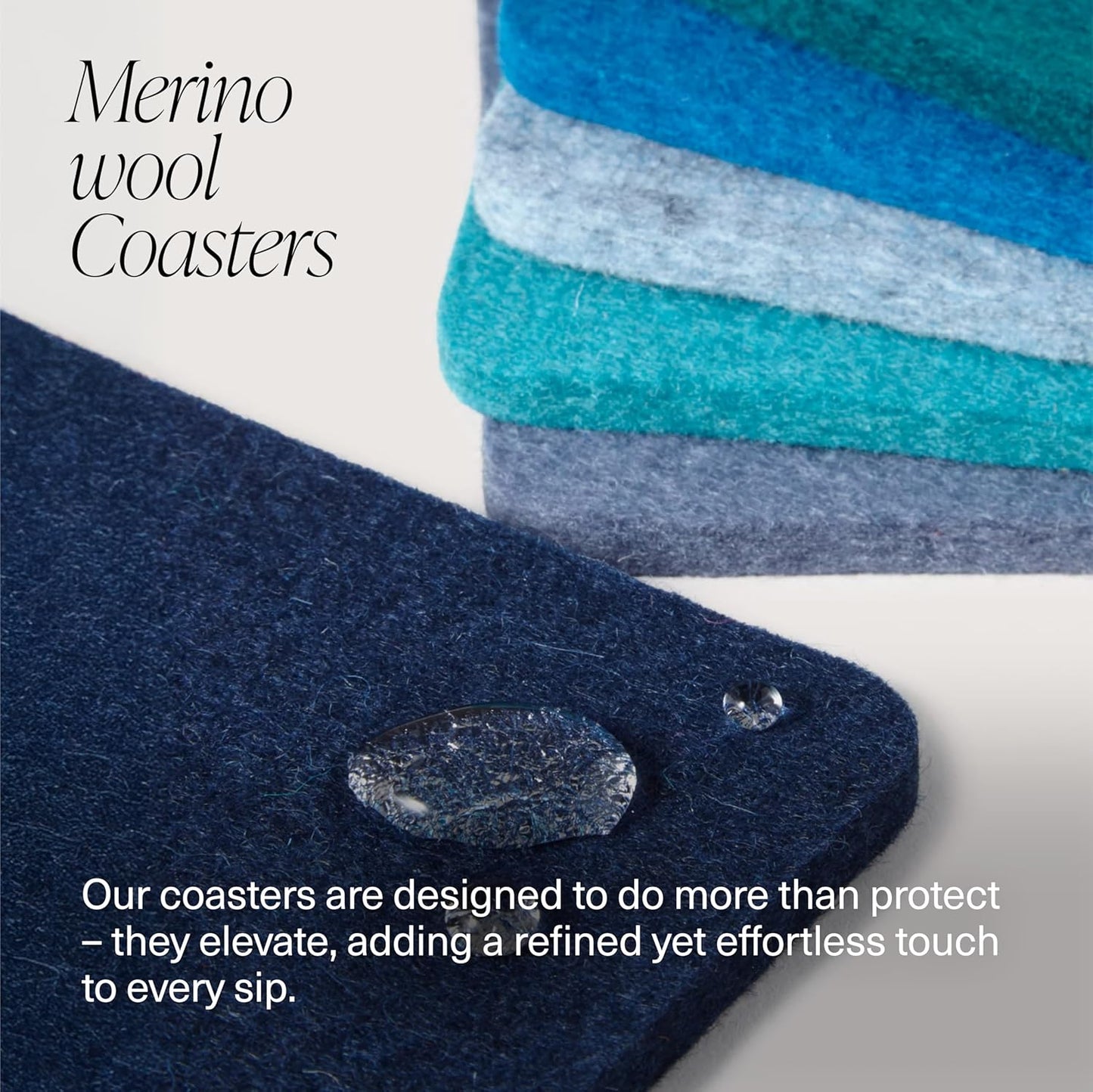 Graf Lantz - Bierfilzl Merino Wool Square Coasters Set of 4 - Carnival (4"x4"x5mm) - Absorbs 30% of Weight - Natural German Wool - Heat Resistant, Sustainable, Reusable - Home Decor