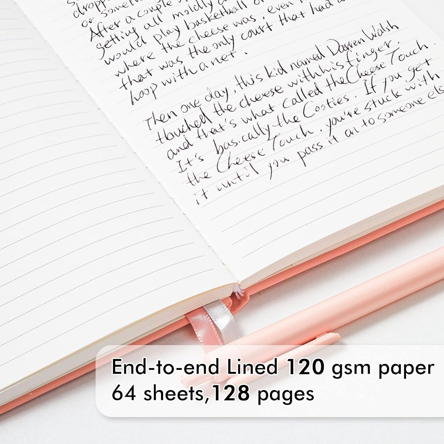 feela 3 Pack Hardcover Notebook For Women, Classic Ruled Lined Journal Set School Business Supplies, with 3 Black Pens, 120 GSM, 5.1”x8.3”, A5, Pastel Colors, Light Yellow, Light Pink, Pale Orange