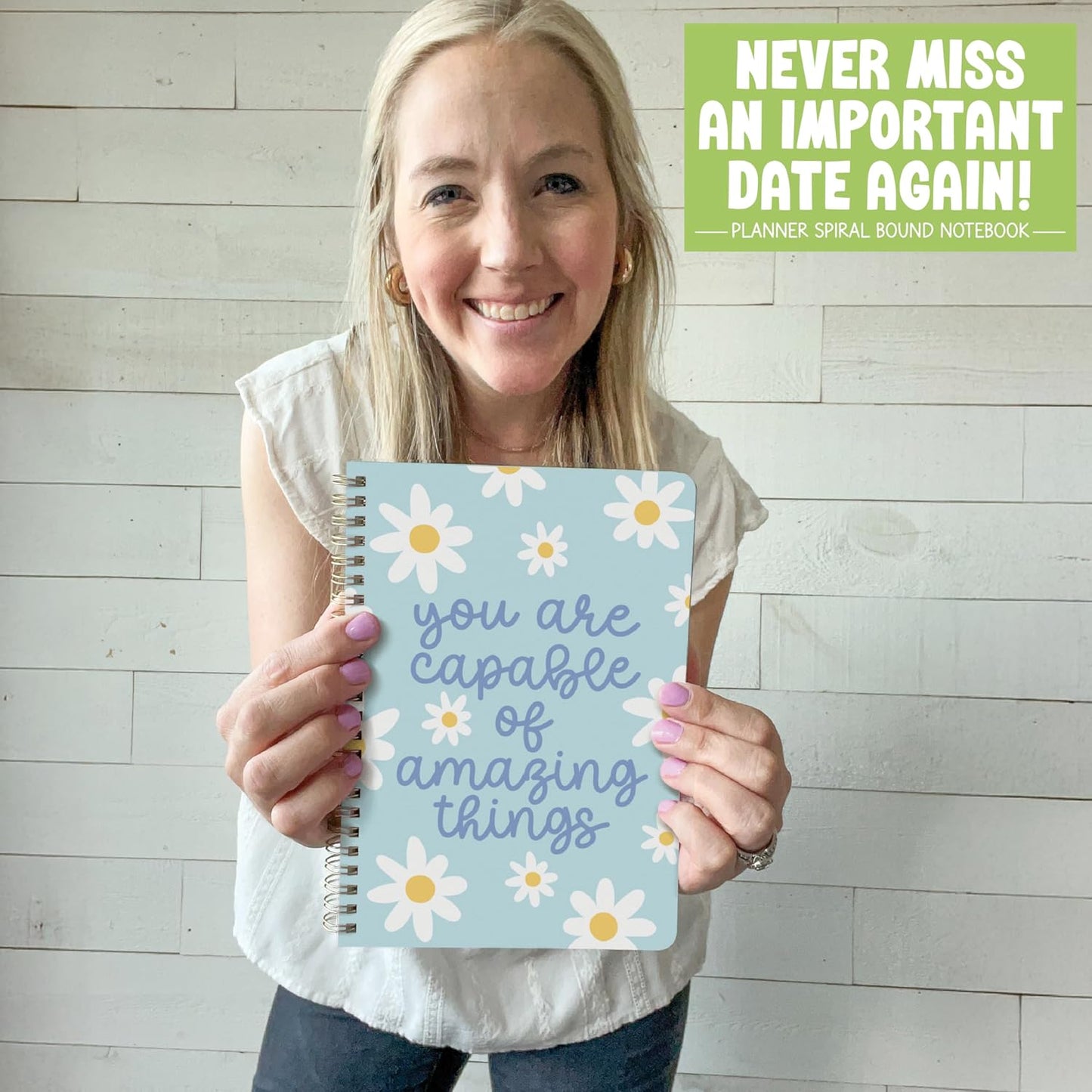 Undated Daily Planner Notebook - Undated Planner Notebooks, Daily To Do List Planners, To Do List Notebook for Work Organization, Day Schedule Planners for Kids and Adults