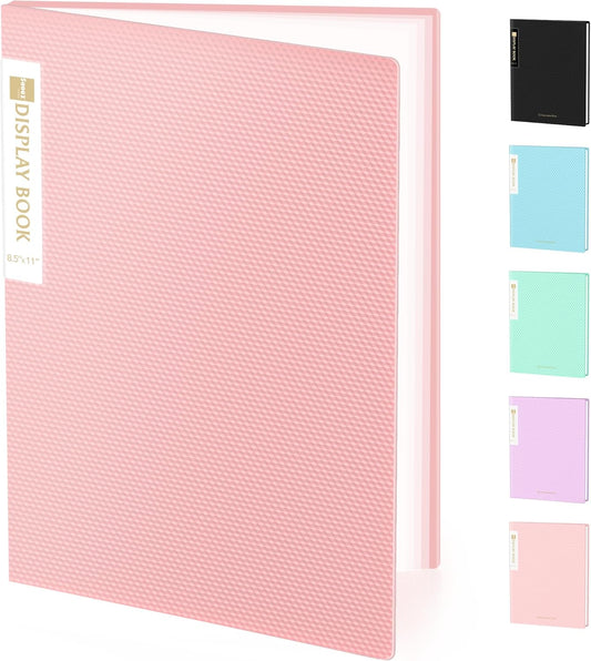 Sooez Binder with Plastic Sleeves 30-Pocket, Displays 60 Pages, 8.5x11 Presentation Folders with Clear Sheet Protectors, Art Portfolio Binder for Certificate & Office Project, Document Organizer