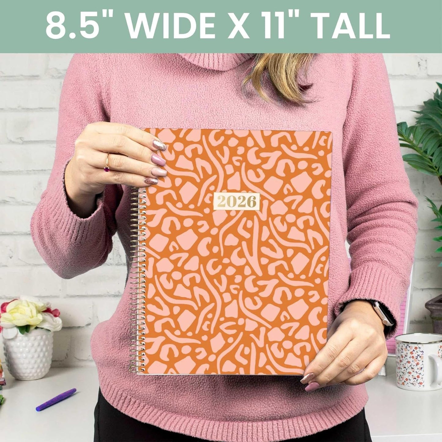 bloom daily planners 2026 Planner (January to December) - 8.5” x 11” Weekly & Monthly Dated Agenda Organizer Book with Stickers & Tabs - Flexible Soft Cover - Moments of Grace