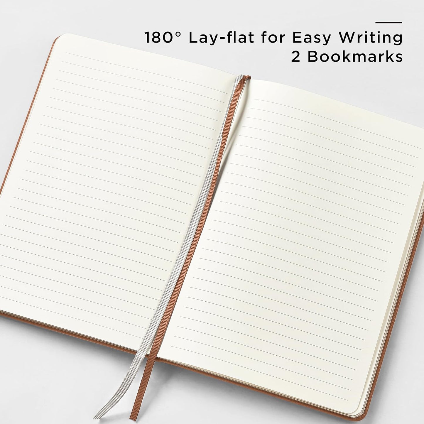 &And Per Se Lined Journal and Pen Set, A5 Leather Journal Stationery Set, 160 Pages 100GSM Thick Paper, Notebook Gift Set (Light Brown)