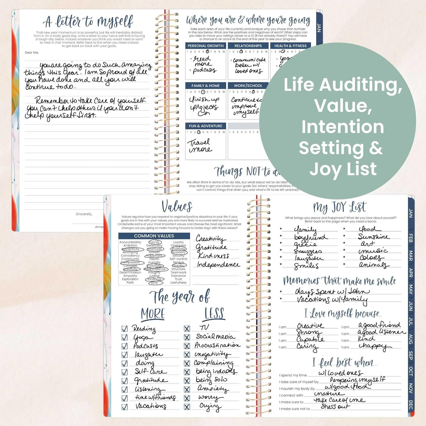 bloom daily planners 2026 Planner (January - December) Calendar Year Organizer - 5.5” x 8.25” - Weekly & Monthly Agenda Book with Stickers & Bookmark - Brilliant Brushstrokes