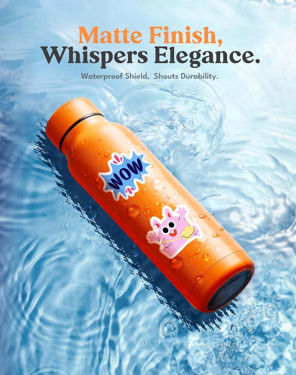 Uinkit Matte Sticker Paper 30 Sheets - Printable Vinyl Sticker Paper for Cricut, Waterproof DIY Stickers for Planners, Labels, Inkjet & Laser Compatible (8.5x11)