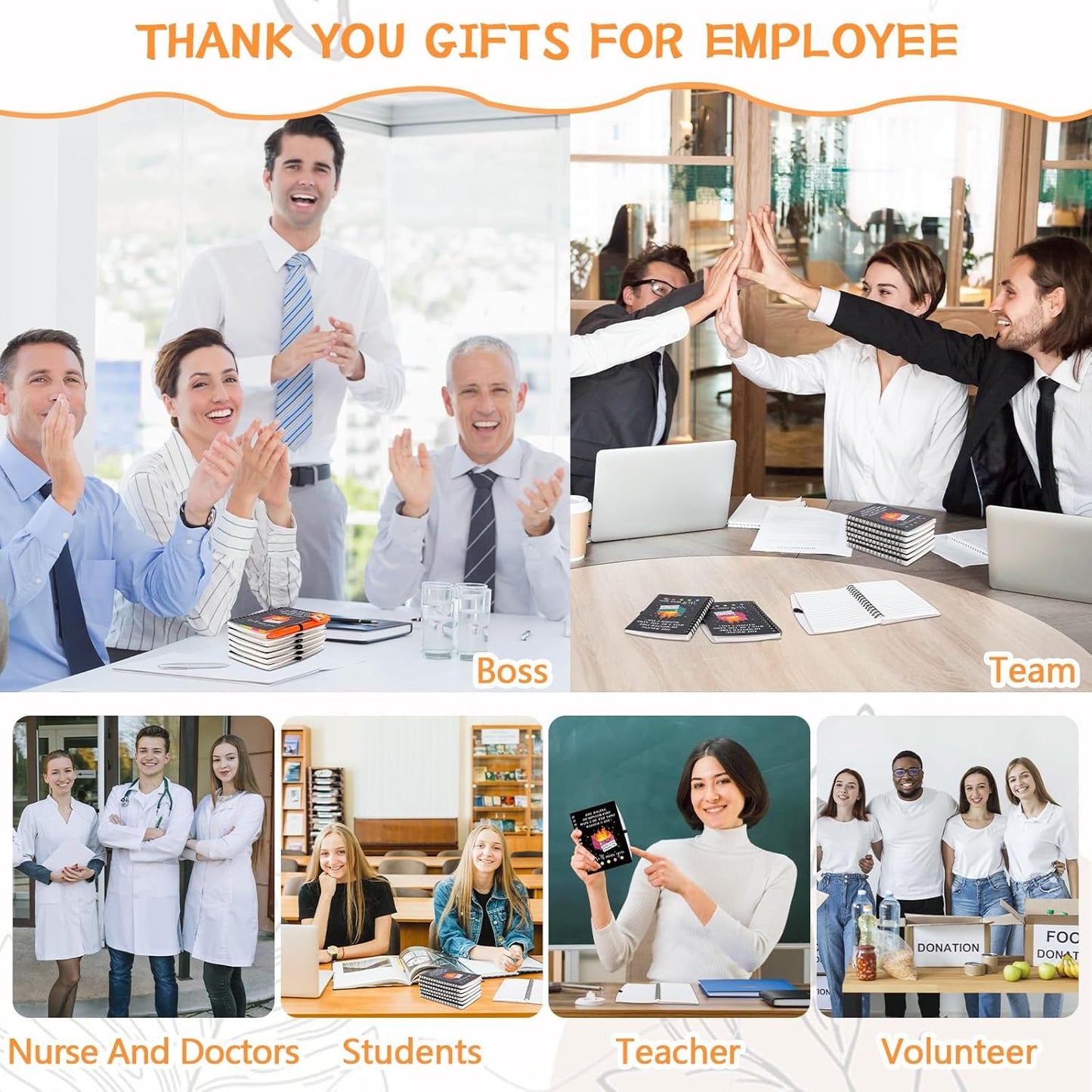 24Pcs Going Away Gifts-Dumpster Fire Notebook with Ballpoint Pens Pocket Journals Notepads Spiral Notebook with Sticky Note Emotional Support Gifts Appreciation Gifts for Coworkers Leaving Job Office