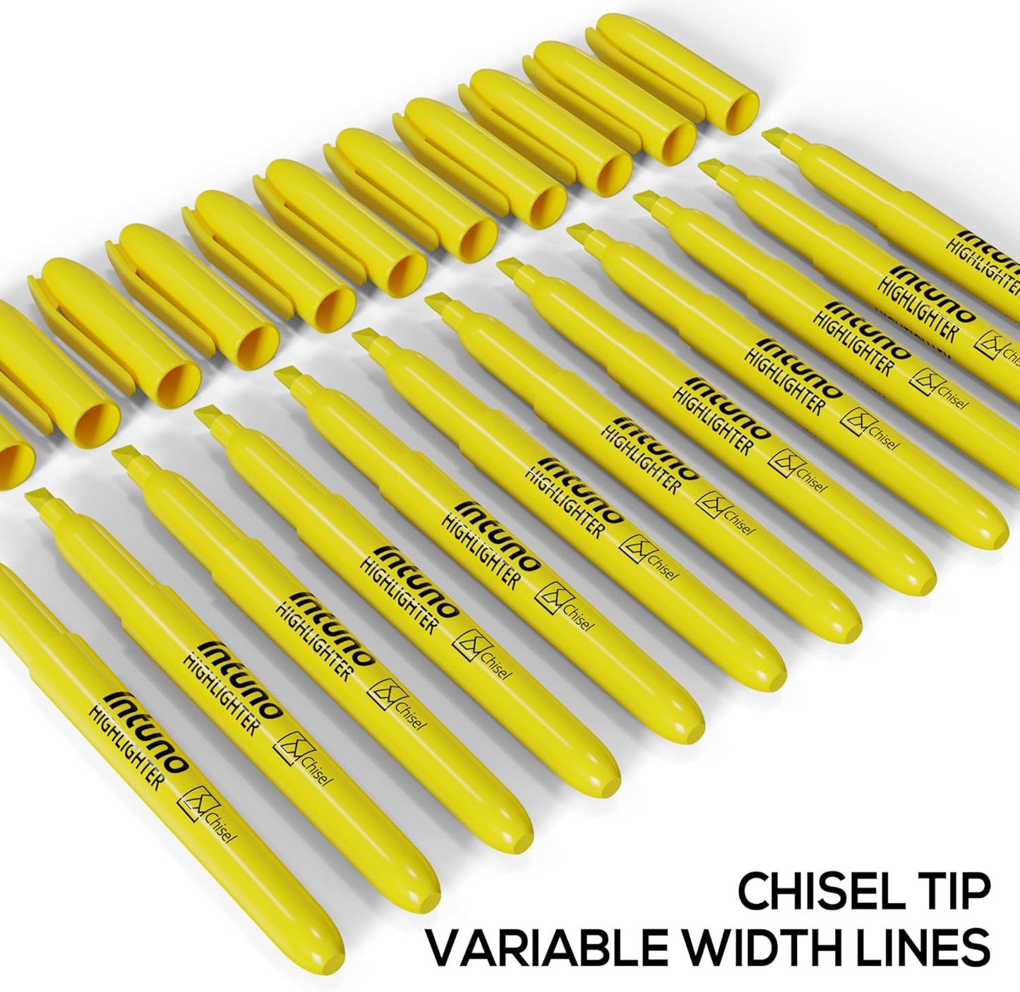 Yellow Highlighters, 120 Count, Chisel tip, Suitable for Office Supplies, School Supplies, and Home Office Essentials