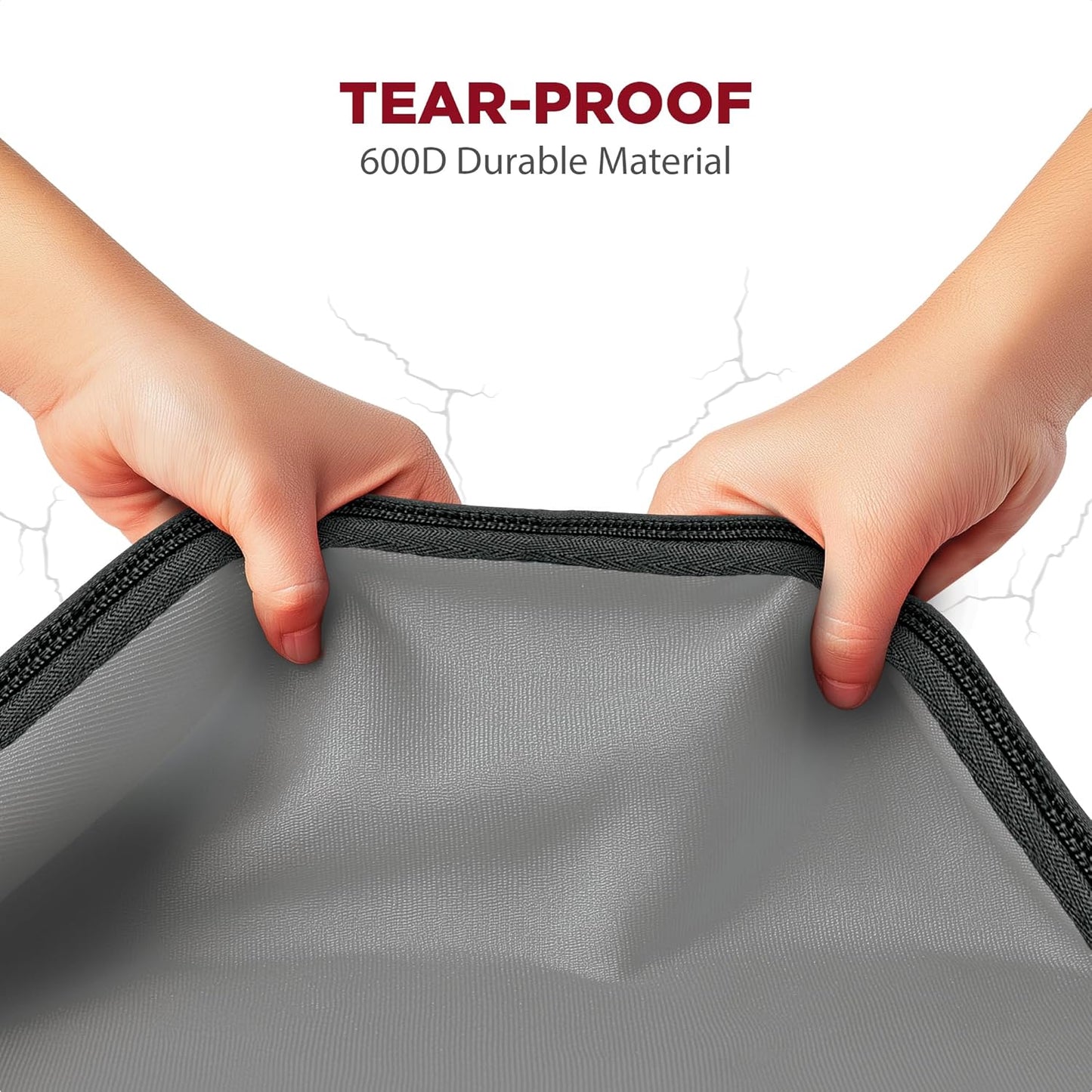 HOLDN’ STORAGE Premium Christmas Ornament Storage Box – Holds up to 72 4” Ornaments, Durable 600D Fabric, Adjustable Dividers, 3 Removable Trays – Metal Frame – Gray