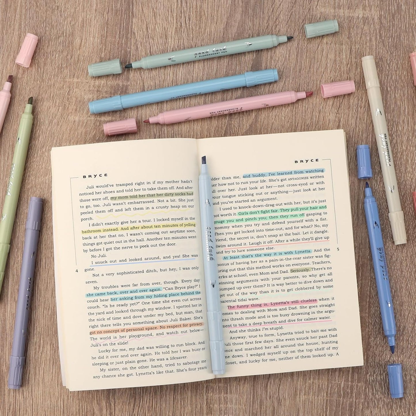 EooUooIP Dual Tip Highlighter, 12 Pack, Cream Colors, Bible Highlighters and Pens No Bleed, Cute Highlighters With Chisel Tip and Bullet Tip, Quick Dry, Bible Study Journaling School Office Supplies