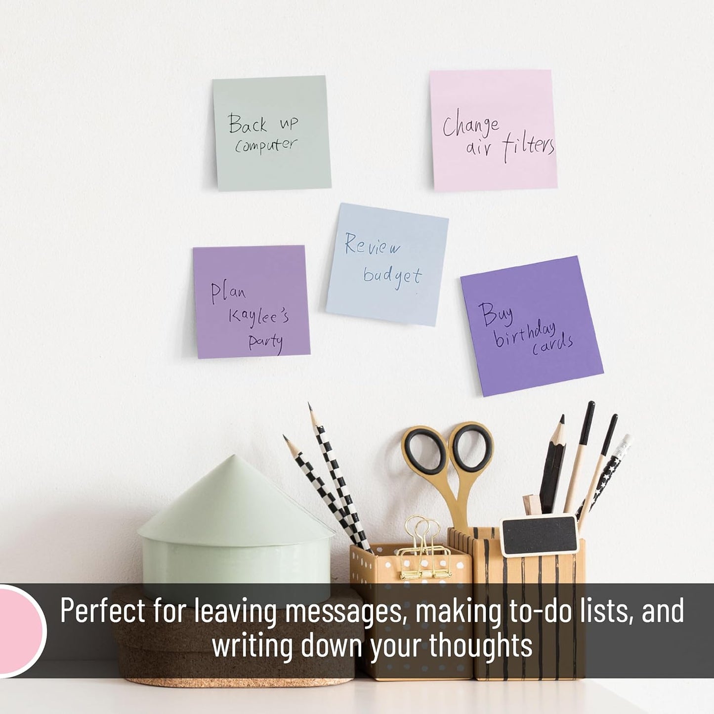 Mr. Pen- Colorful Sticky Notes, 3”x3”, 12 Pads, Mute Colors Sticky Notes Bulk, Self-Stick Note Pads