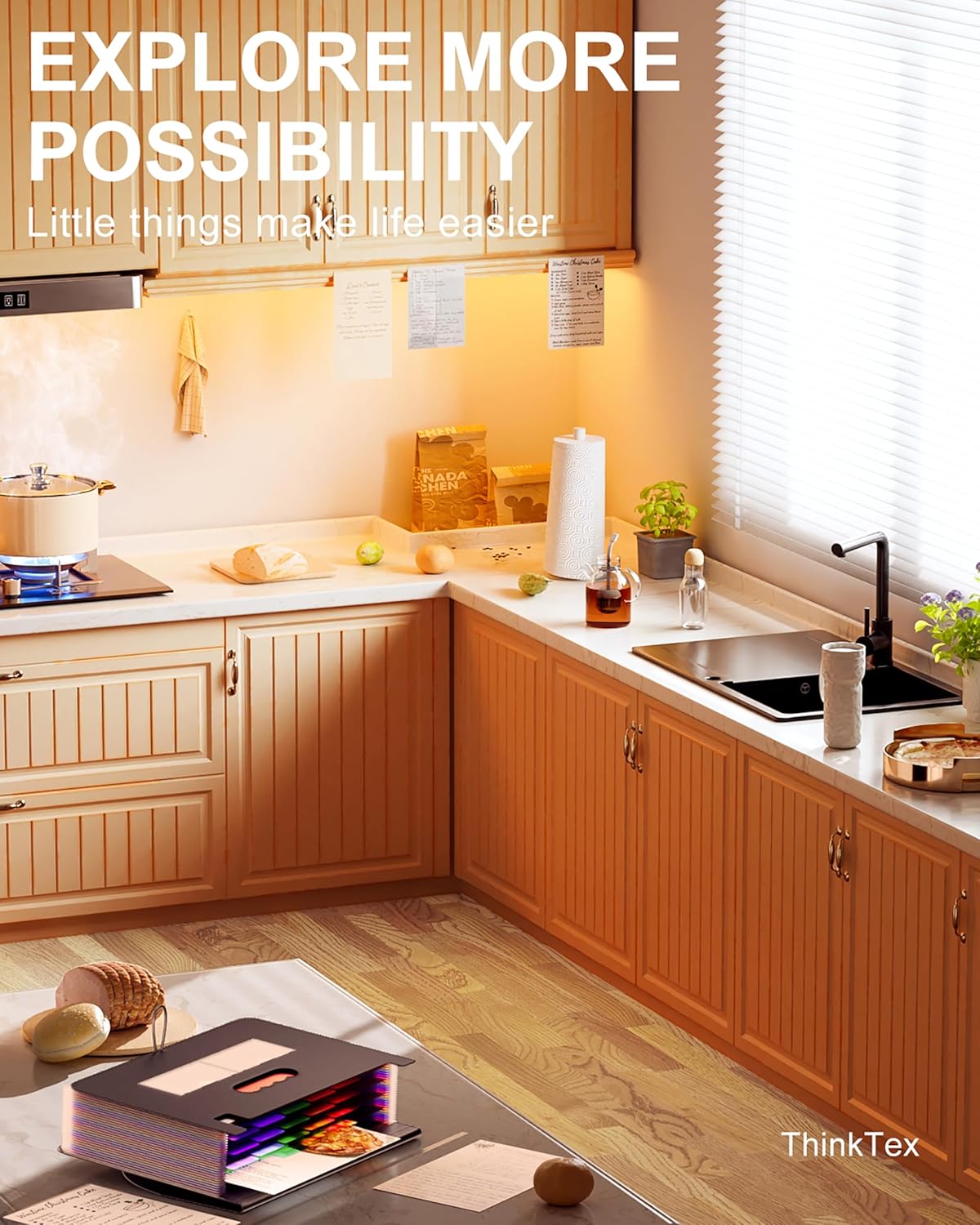 ThinkTex Accordion File Organizer, 26 Pockets Expanding File Folders, Monthly Bill Receipt Documents Organizer, Colorful Tabs, Letter/A4 Size for School, Home and Office, Classroom Must Haves