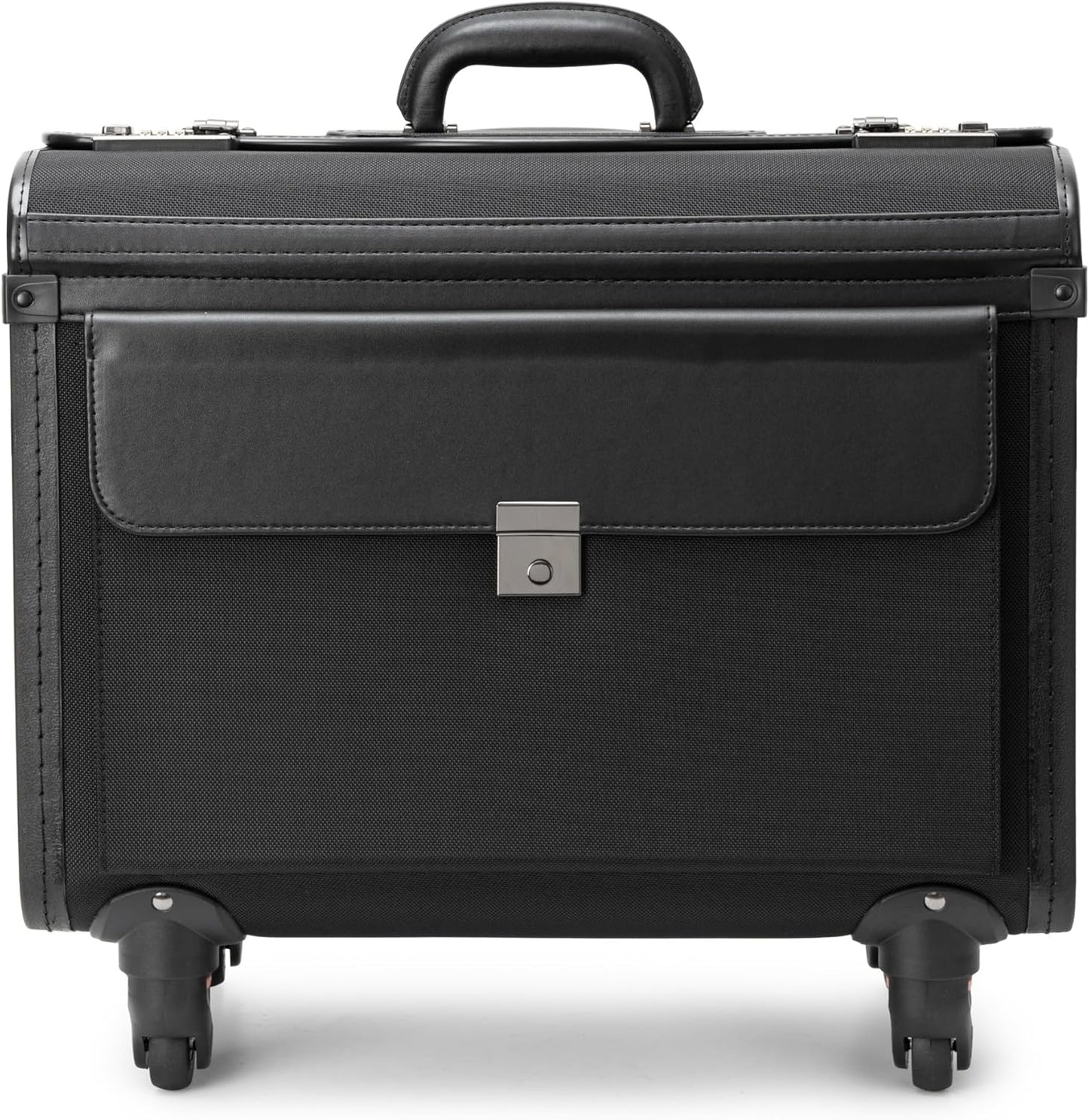 Alpine Swiss Wheeled Briefcase | Rolling Briefcase Locking Telescopic Handle 4 Replaceable Wheels | Pilot Lawyer Litigator Attache Case | 17” Laptop Compartment | Dual Combo Locks | Organizer Pockets