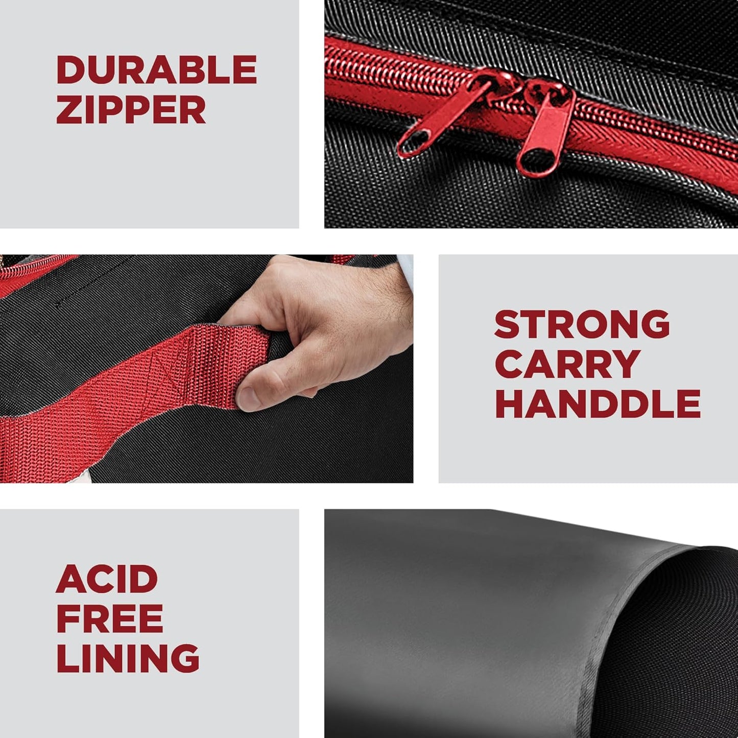 HOLDN’ STORAGE Premium Christmas Ornament Storage Box – Holds up to 72 4” Ornaments, Durable 600D Fabric, Adjustable Dividers, 3 Removable Trays – Metal Frame – Black