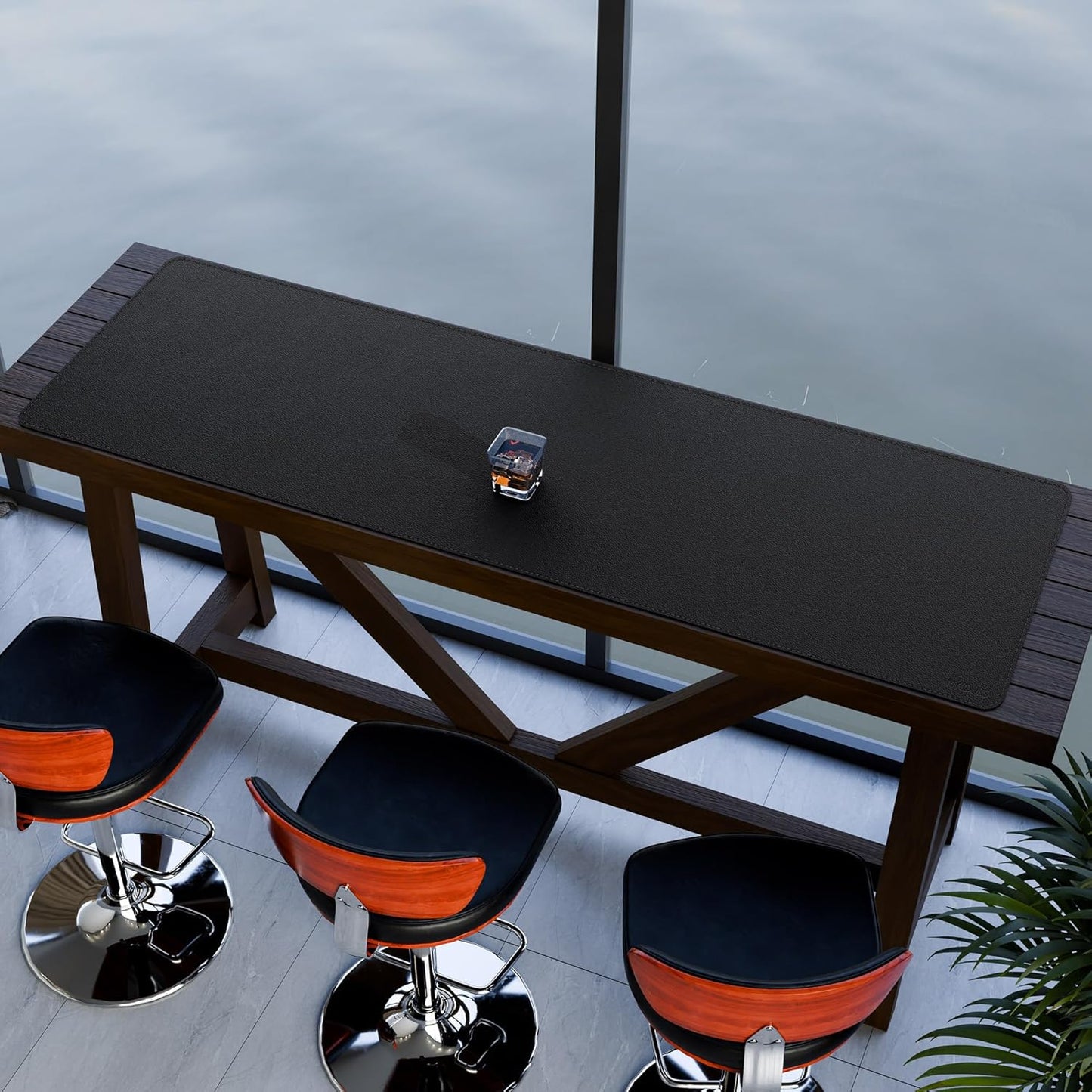 Mydours 75" x 24" Super Large Desk Pad, Desk Protector Mat with PU Leather, Large Desk Blotter Mat for Office, Home & Writing, Full Desk Pad for Keyboard and Mouse (Black)