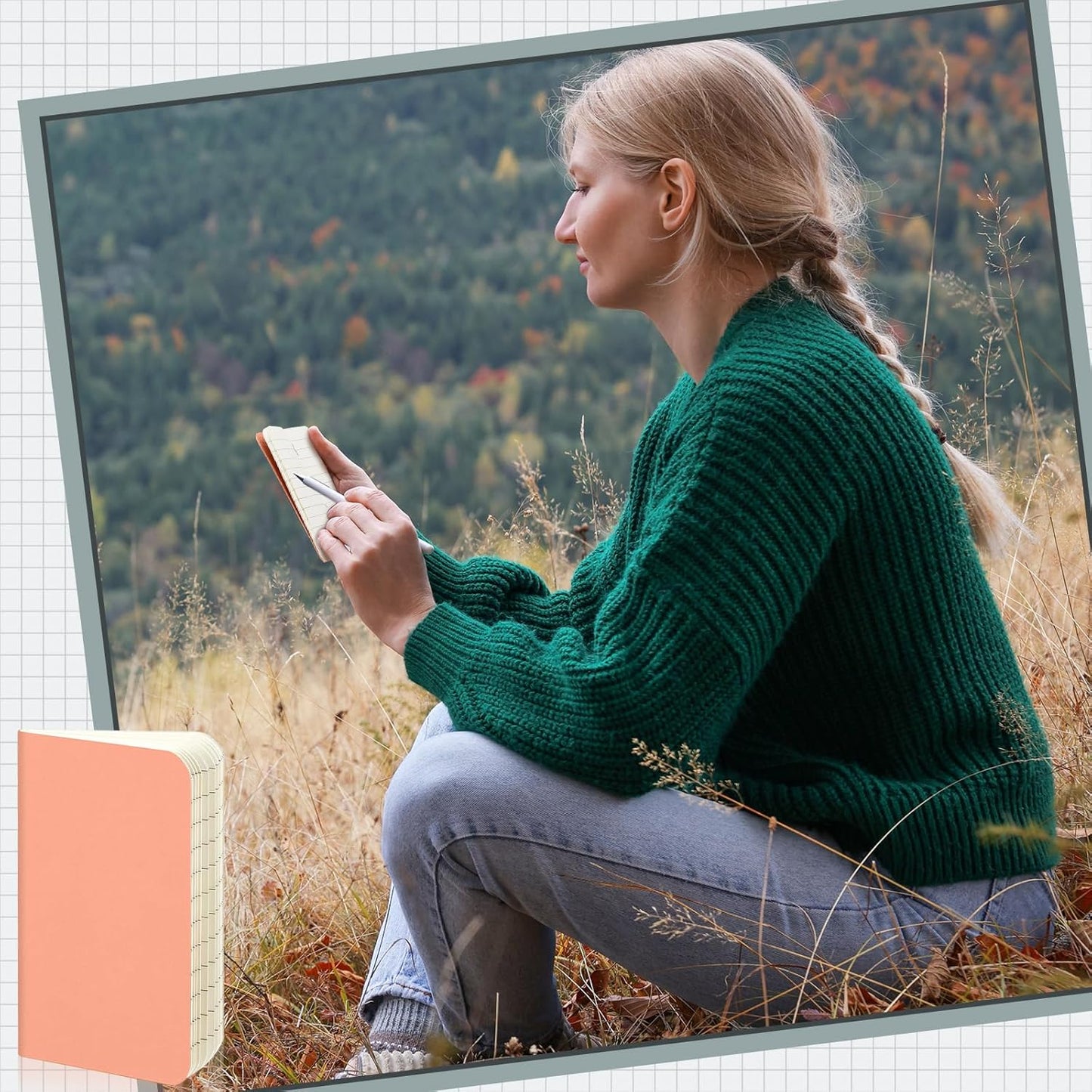 Outus 36 Pcs Pocket Notebook Mini Journal 2.5" x 4" Kraft Paper Mini Notepad Bulk Softcover Pocket Notepad Memo Diary Subject Notebooks for Student Traveler School(Morandi Color, Blank Cover)