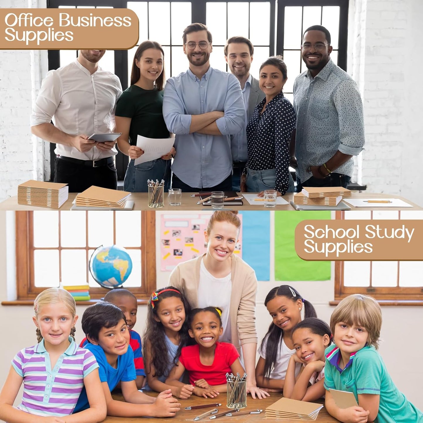 Kisston 50 Sets Christmas Mini Pocket Notebook with Pens Bulk Christmas Notebook Gifts Small Memo Notepad with Bamboo Pens for Employee Coworker Team Gifts(Retro Colors)