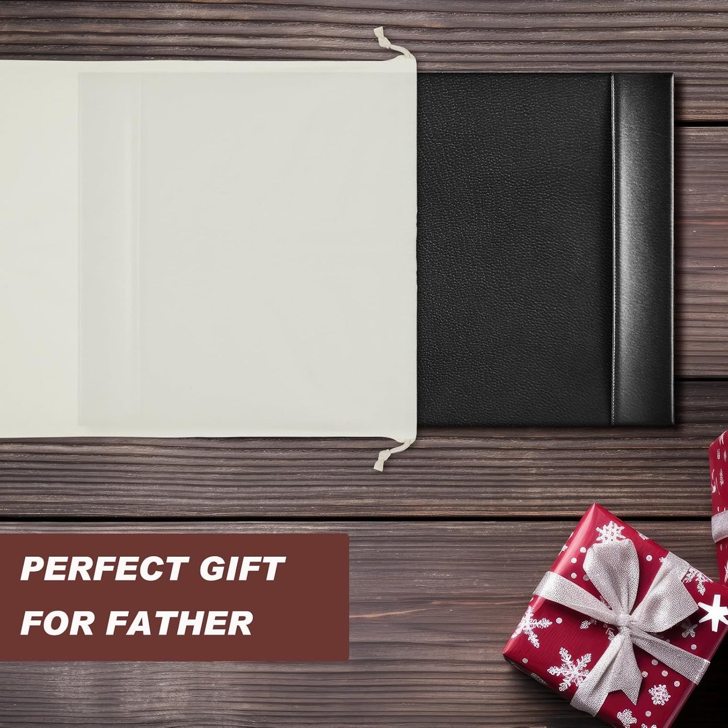 Leather Desk Pad Protector 30" x 18" Leather Desk Blotter with Side Rails Desk Mat for Office Home Workplace Desktop Writing Board Christmas Gifts for Dad Husband(Black)