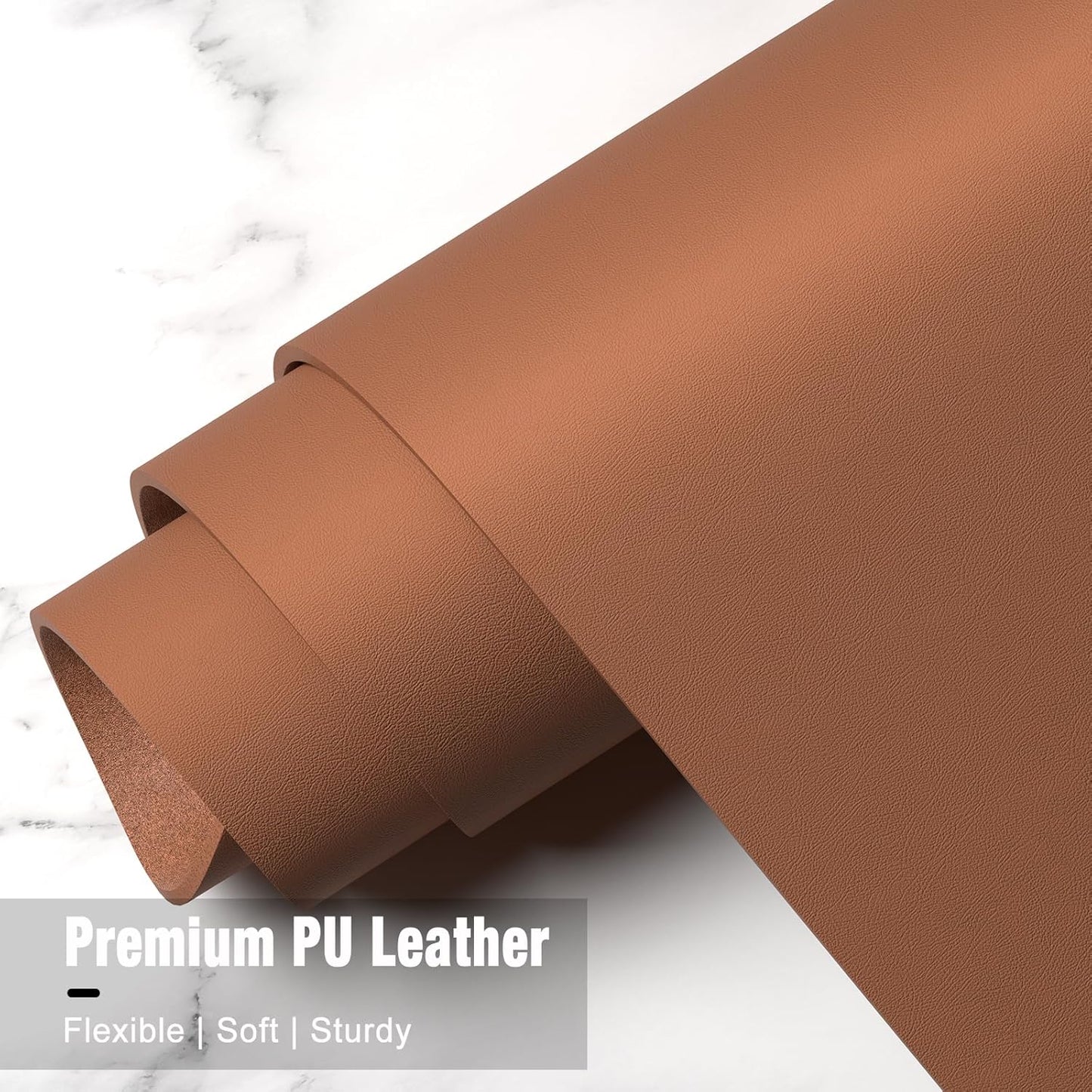 Hsurbtra Desk Pad, 35.5" x 17" PU Leather Desk Mat, XXL Extended Mouse Pad, Waterproof Desktop Blotter Protector, Non-Slip Ultra Thin Large Laptop Keyboard Writing Mat for Office Home, Dark Apricot