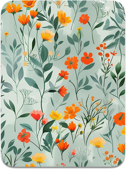 Small Mouse Pad, Mini Mouse Pad 6 x 8 Inch, Thick Rubber Waterproof Mouse Mat, Cute Mousepad for Women Men Wireless Mouse Laptops Home Office, Colorful Flowers and Plants