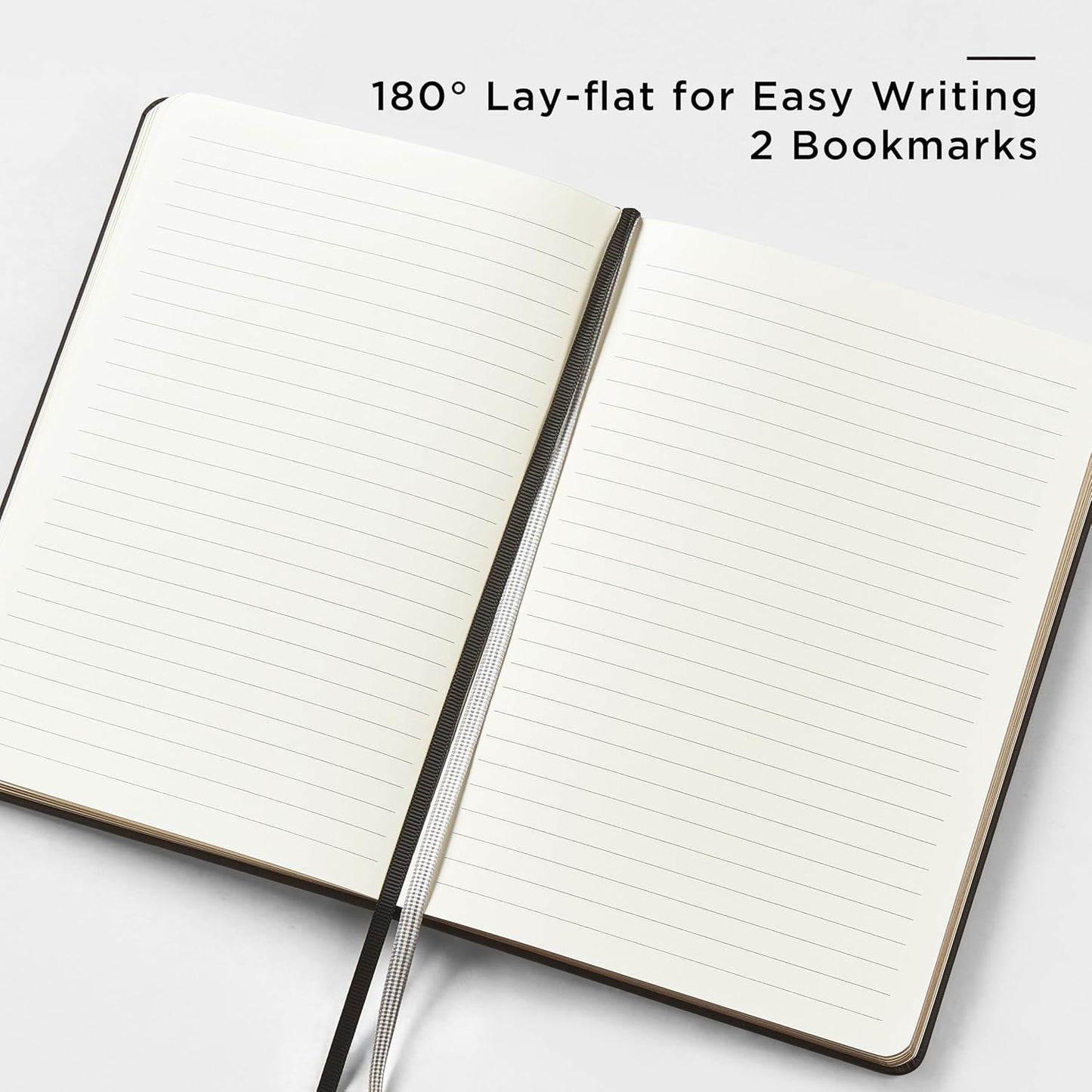 &And Per Se Lined Journal and Pen Set, A5 Leather Journal Stationery Set, 160 Pages 100GSM Thick Paper, Notebook Gift Set (Black-Set1)