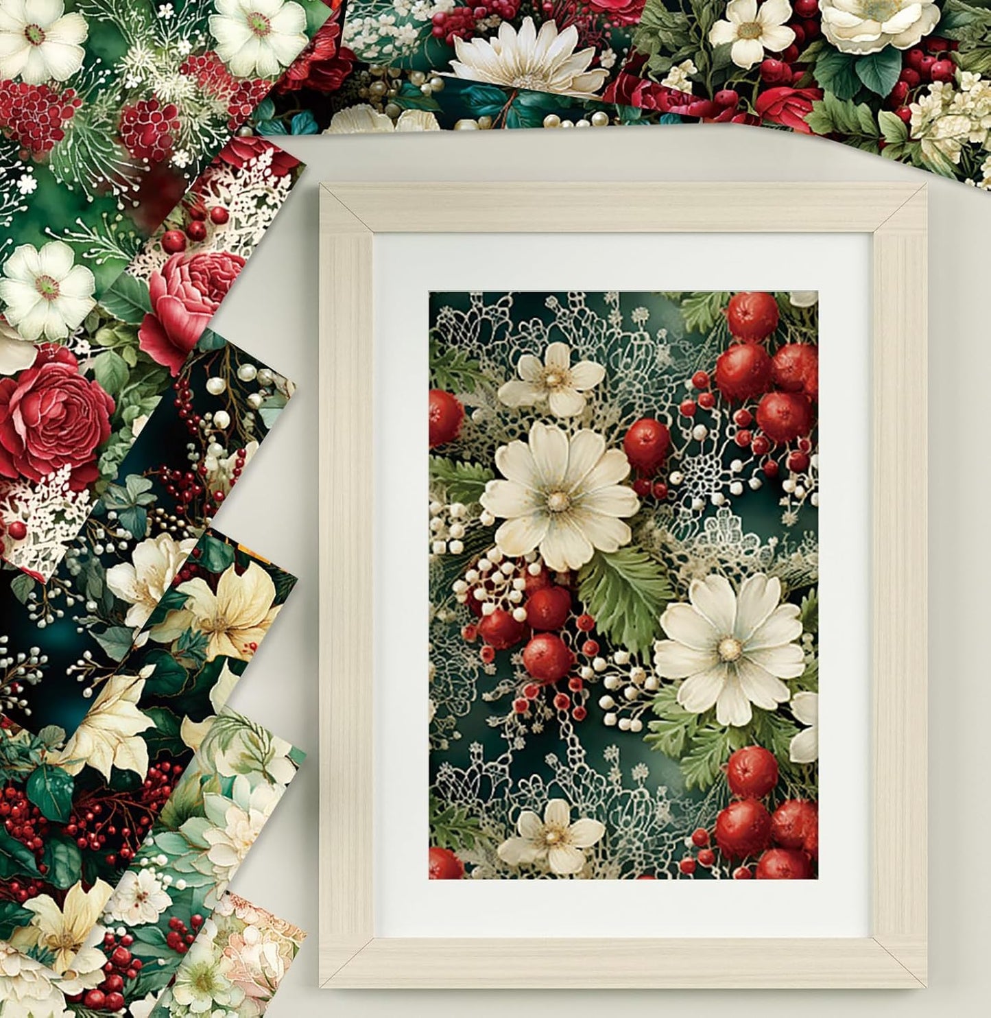 YASMEN Single-Sided Scrapbook Paper Pad - 6x6 Flower Cardstock Paper Pad Pads for Card Making, Scrapbooking, Greeting Cards, Junk Journal, Planners, Art Collage - 24 sheets