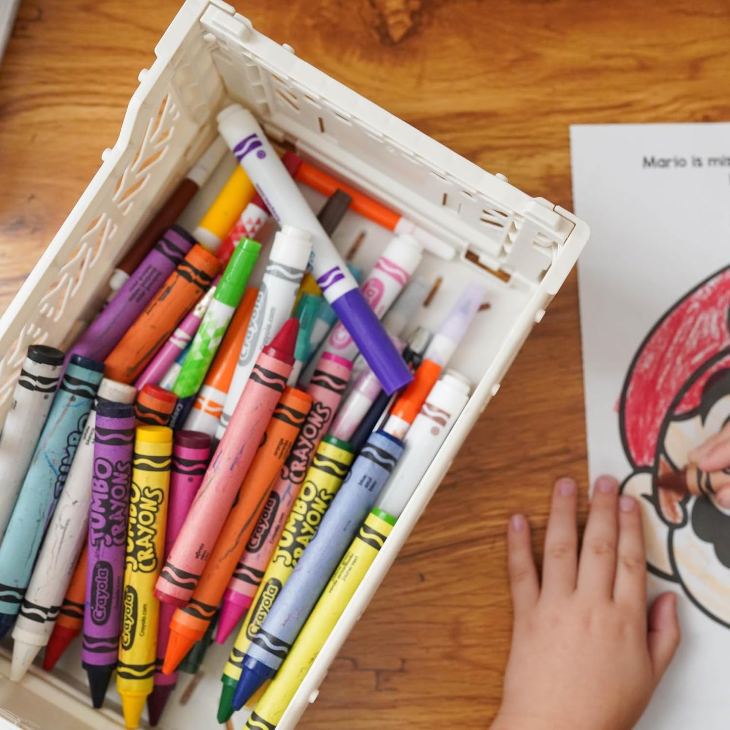 Collapsible Storage Box, Foldable Crate Organizer Bin with Handle, Stackable Crates for Home Organization (Pastel, 4L - 6-Pack)